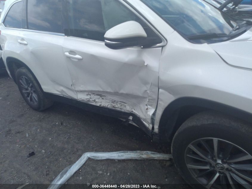2019 TOYOTA HIGHLANDER XLE - 5TDKZRFH5KS559740