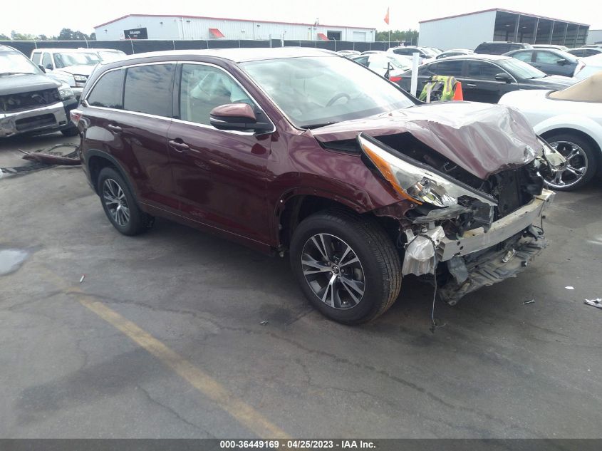 2016 TOYOTA HIGHLANDER XLE - 5TDKKRFH5GS129170