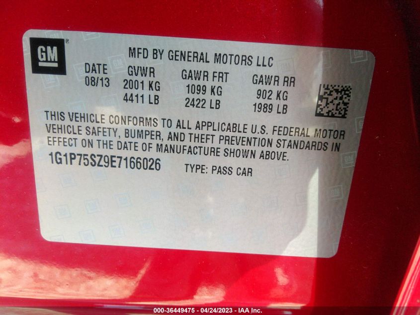2014 CHEVROLET CRUZE DIESEL - 1G1P75SZ9E7166026