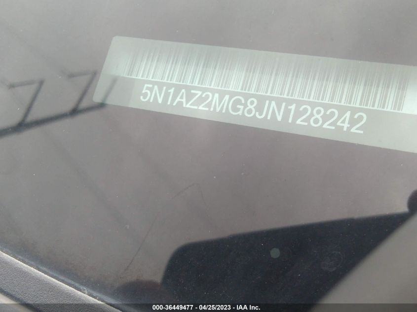 2018 NISSAN MURANO SL - 5N1AZ2MG8JN128242