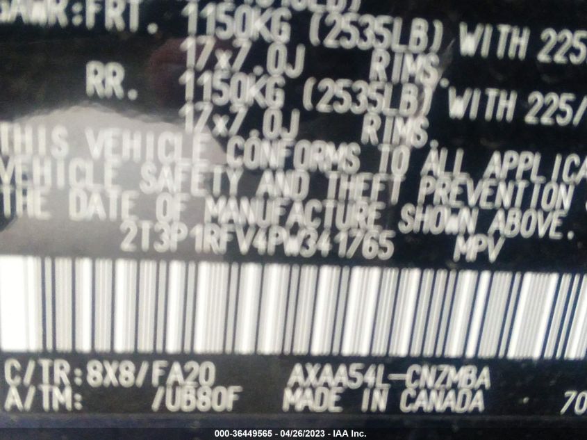 2023 TOYOTA RAV4 XLE - 2T3P1RFV4PW341765