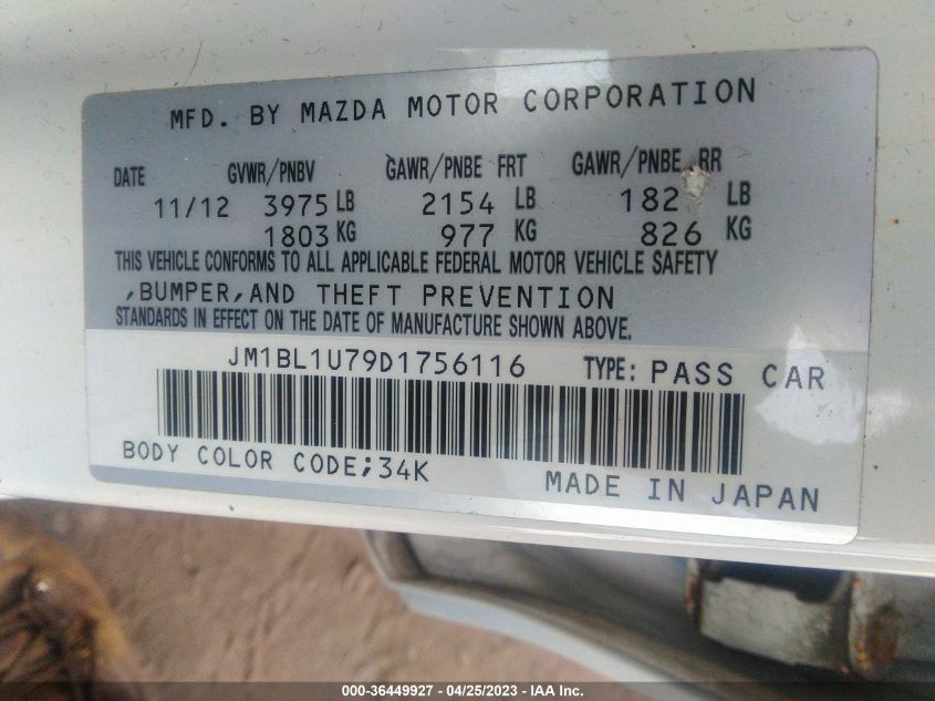 2013 MAZDA MAZDA3 I SPORT - JM1BL1U79D1756116