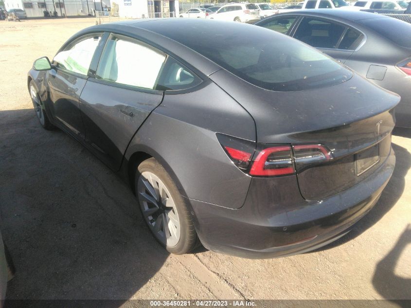2022 TESLA MODEL 3 - 5YJ3E1EA9NF198835