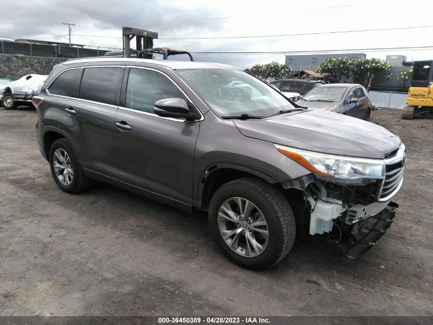 2015 TOYOTA HIGHLANDER XLE - 5TDKKRFH7FS100770