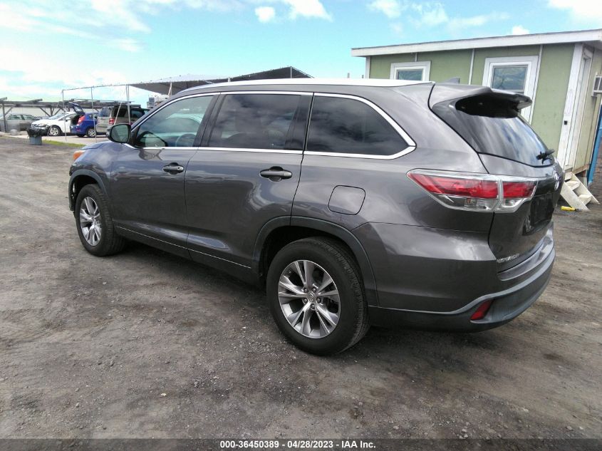 2015 TOYOTA HIGHLANDER XLE - 5TDKKRFH7FS100770