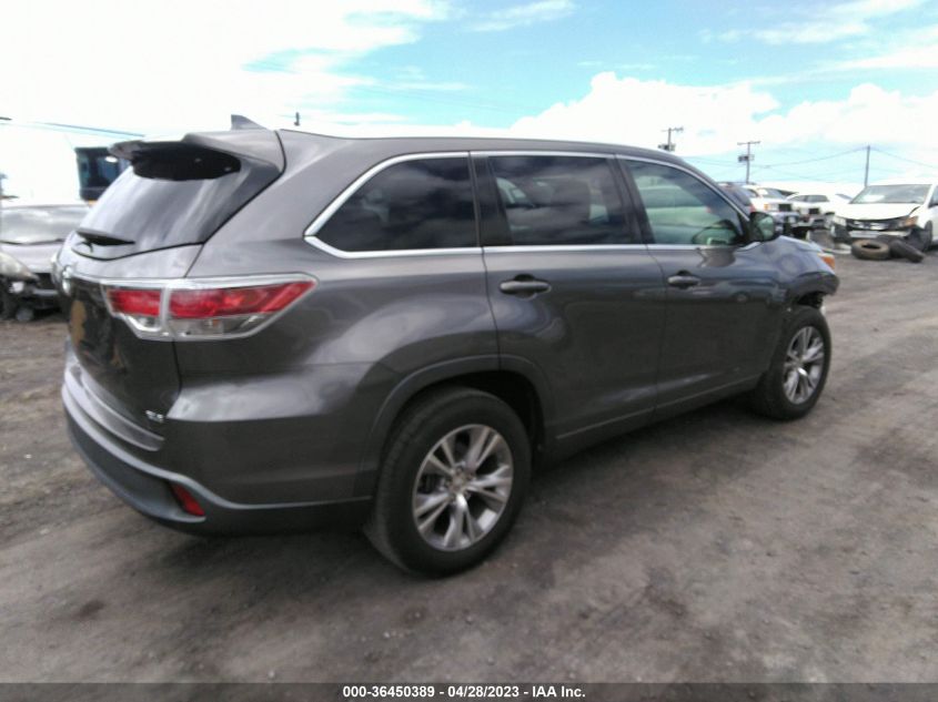 2015 TOYOTA HIGHLANDER XLE - 5TDKKRFH7FS100770