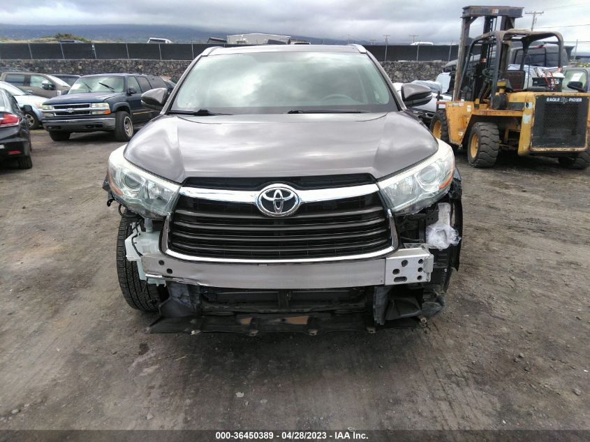 2015 TOYOTA HIGHLANDER XLE - 5TDKKRFH7FS100770