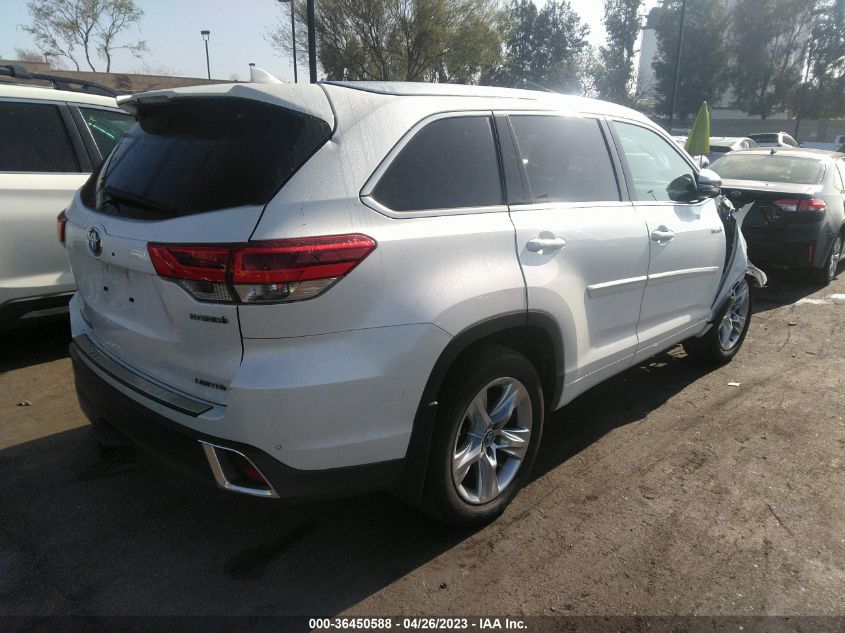 2019 TOYOTA HIGHLANDER HYBRID LIMITED - 5TDDGRFH3KS070431