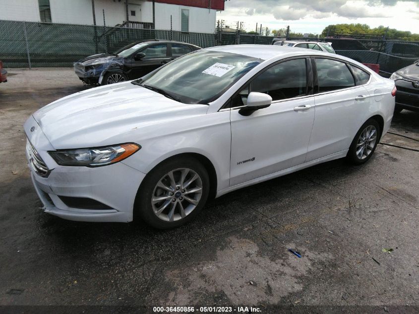 2017 FORD FUSION HYBRID SE - 3FA6P0LU2HR300600