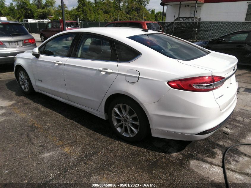 2017 FORD FUSION HYBRID SE - 3FA6P0LU2HR300600