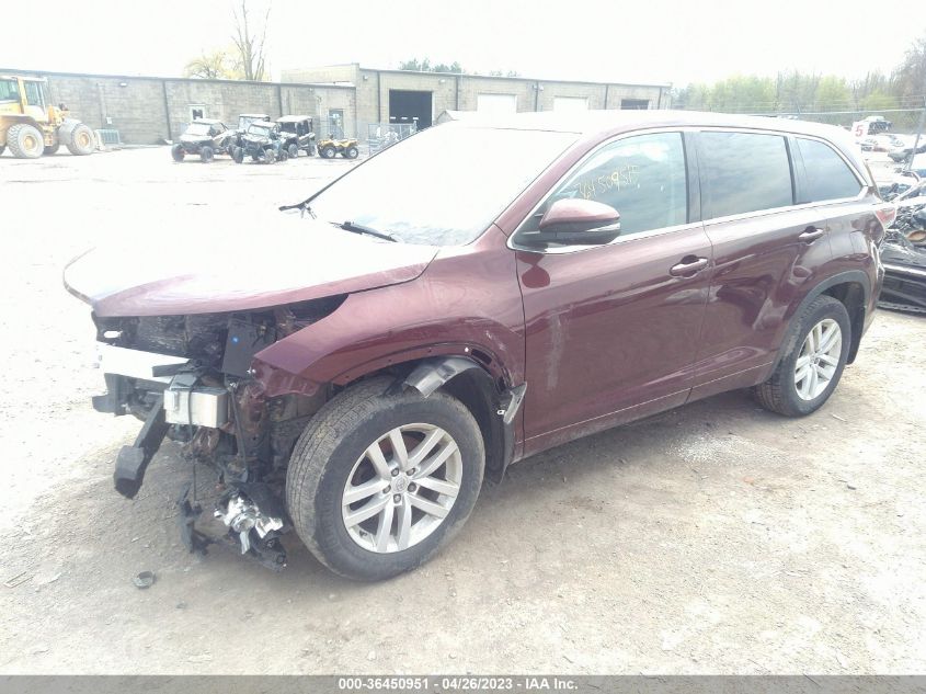 2015 TOYOTA HIGHLANDER LE - 5TDBKRFHXFS208140