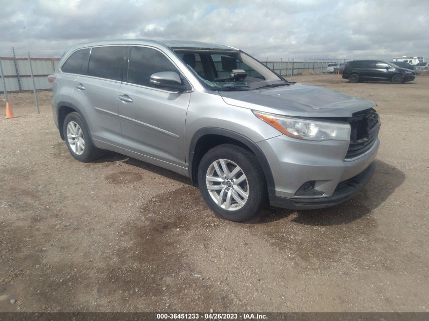 2016 TOYOTA HIGHLANDER LE - 5TDBKRFH9GS293781