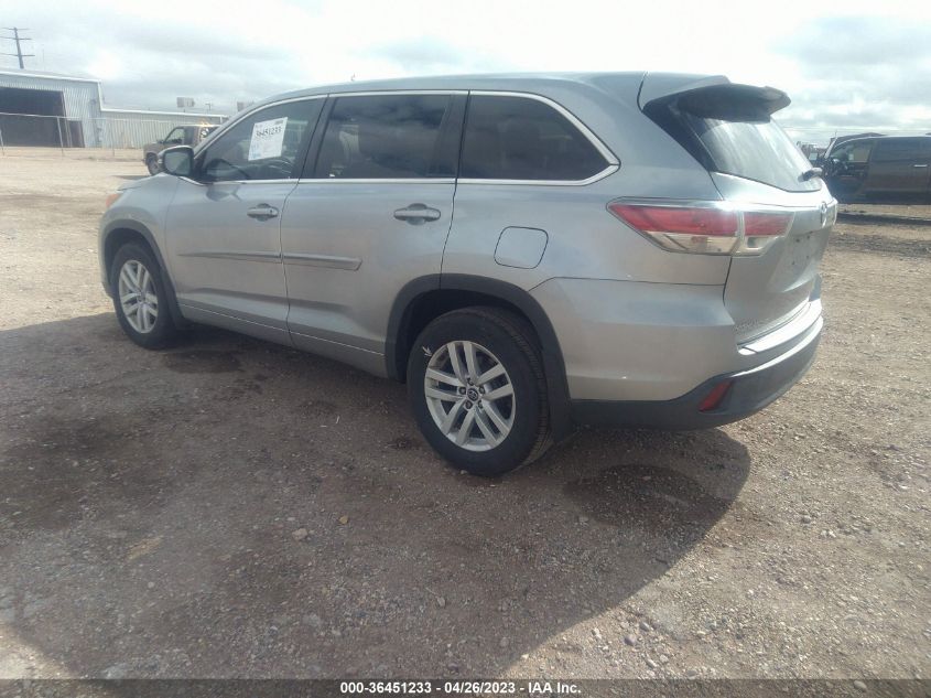 2016 TOYOTA HIGHLANDER LE - 5TDBKRFH9GS293781
