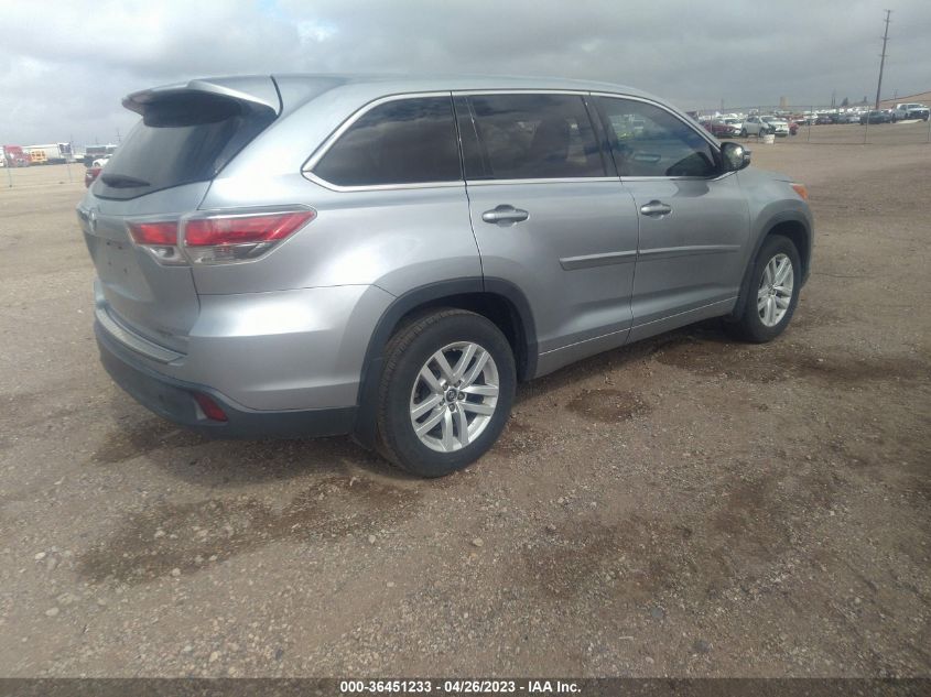 2016 TOYOTA HIGHLANDER LE - 5TDBKRFH9GS293781