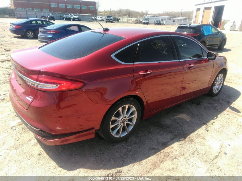 2017 FORD FUSION SE - 3FA6P0HD5HR141497