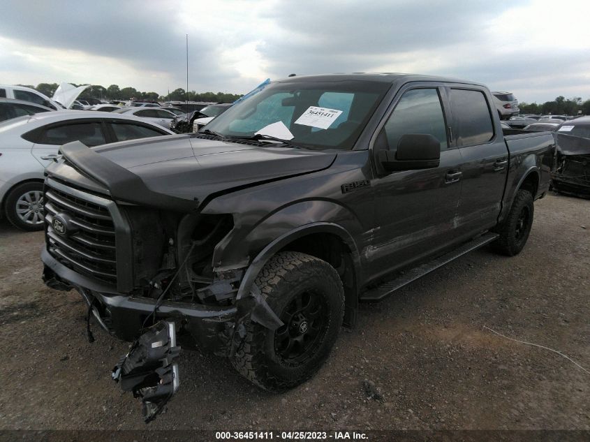 2016 FORD F-150 LARIAT - 1FTEW1EF5GKE87735