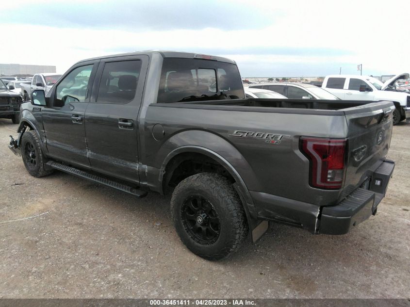 2016 FORD F-150 LARIAT - 1FTEW1EF5GKE87735