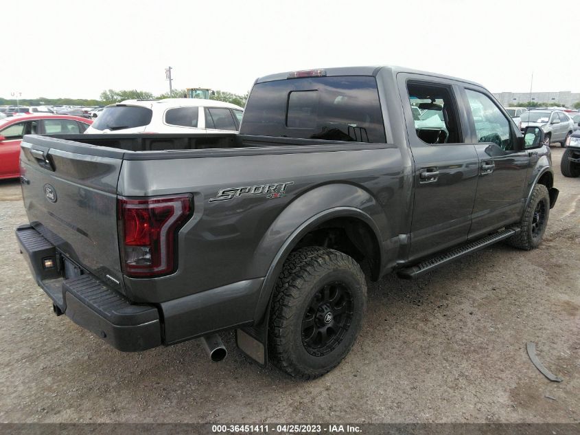 2016 FORD F-150 LARIAT - 1FTEW1EF5GKE87735