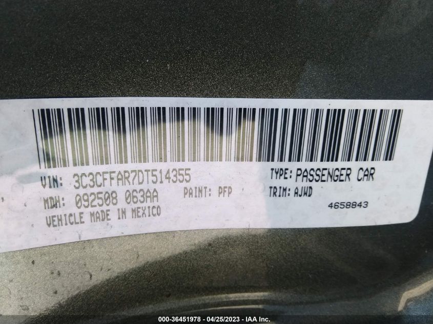2013 FIAT 500 POP 3C3CFFAR7DT514355