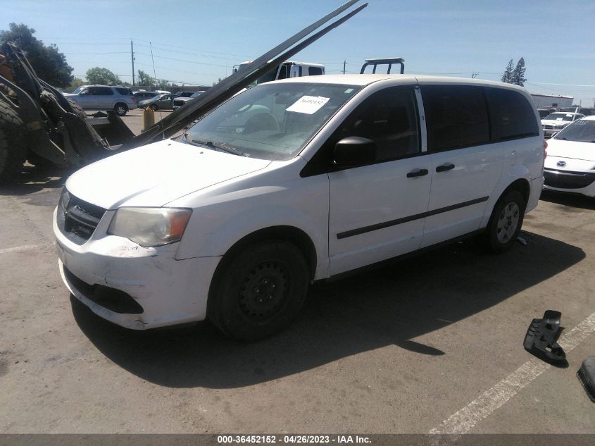 2013 RAM CARGO VAN TRADESMAN 2C4RRGAG2DR639221