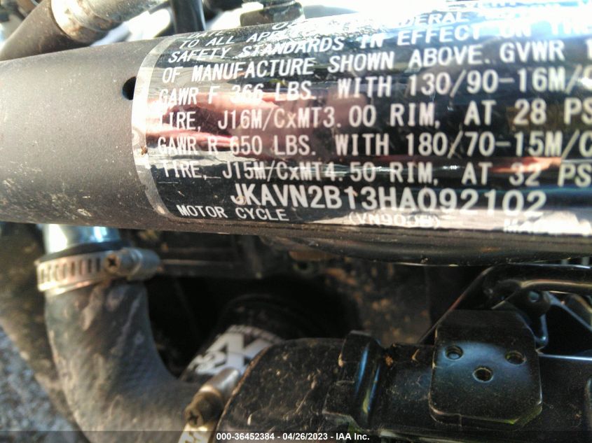 2017 KAWASAKI VN900 B JKAVN2B13HA092102