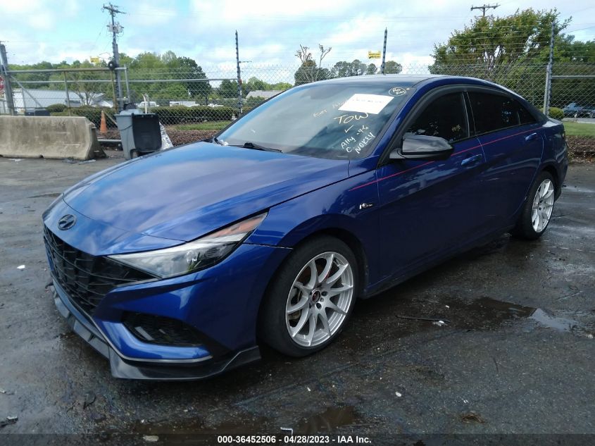 2021 HYUNDAI ELANTRA N LINE - KMHLR4AF5MU106774