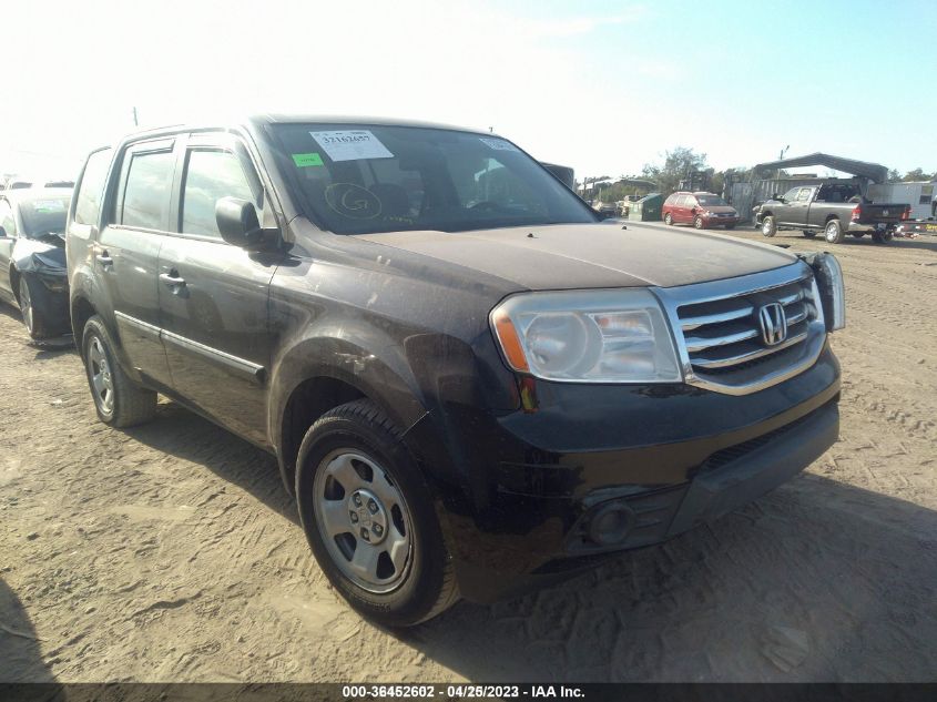 2013 HONDA PILOT LX - 5FNYF3H29DB032140