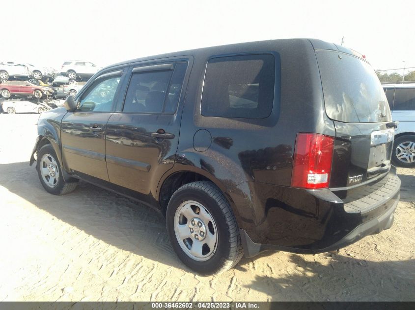 2013 HONDA PILOT LX - 5FNYF3H29DB032140