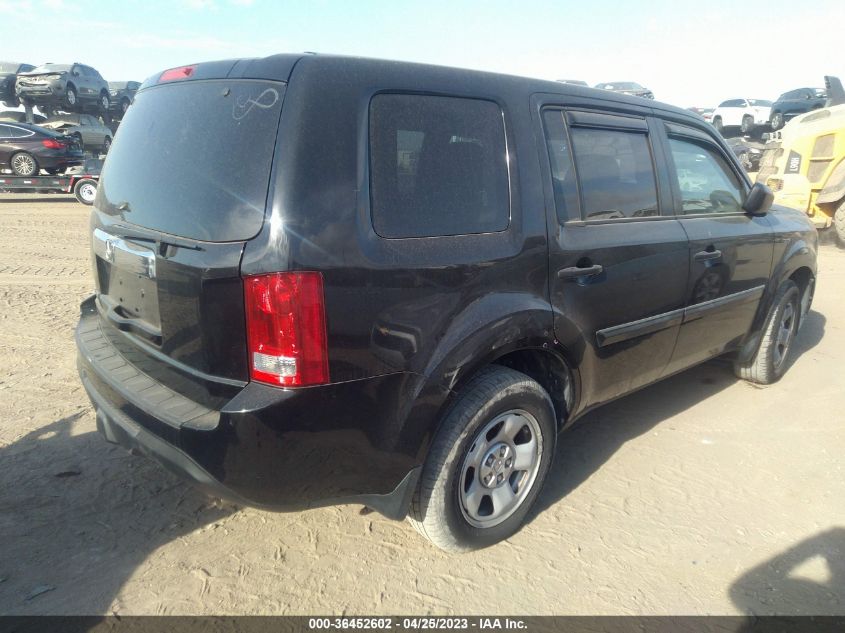 2013 HONDA PILOT LX - 5FNYF3H29DB032140