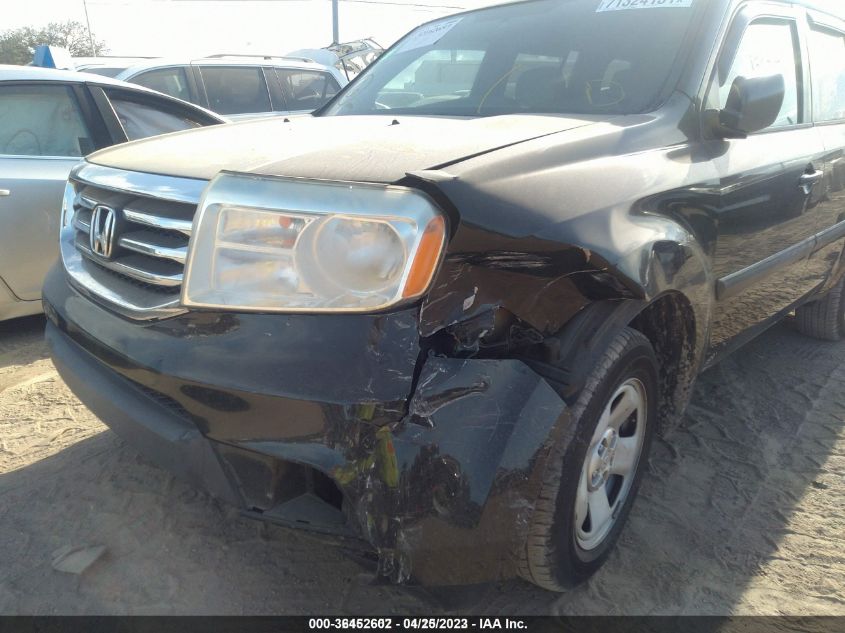 2013 HONDA PILOT LX - 5FNYF3H29DB032140