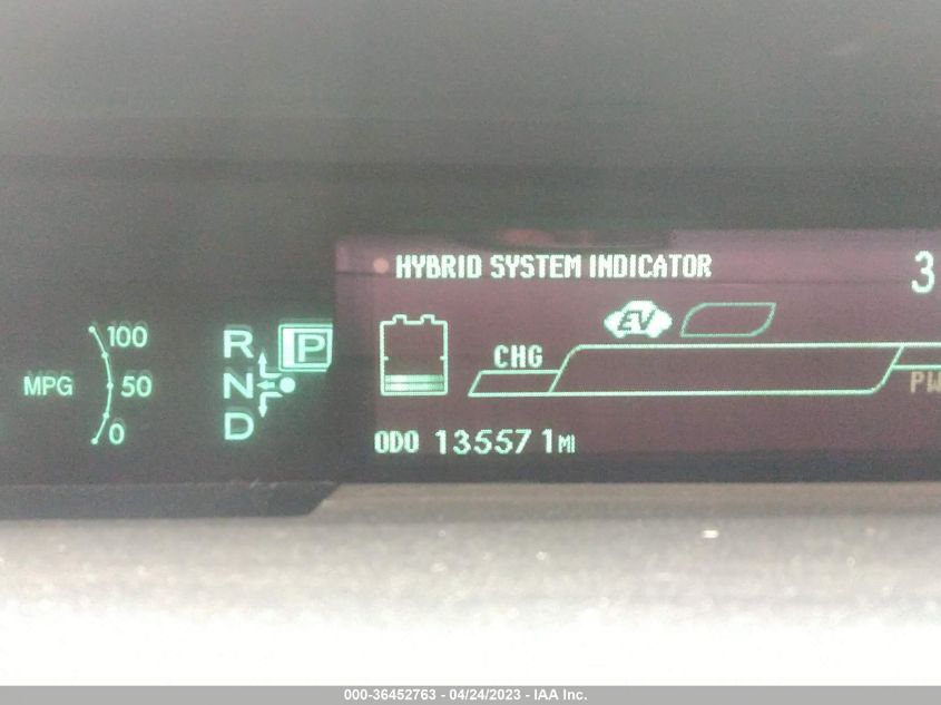 2013 TOYOTA PRIUS ONE/TWO/THREE/FOUR/FIVE - JTDKN3DU7D1623589