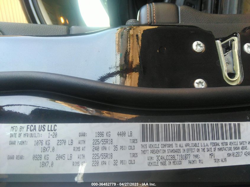 2020 JEEP COMPASS LIMITED - 3C4NJCCB9LT191877