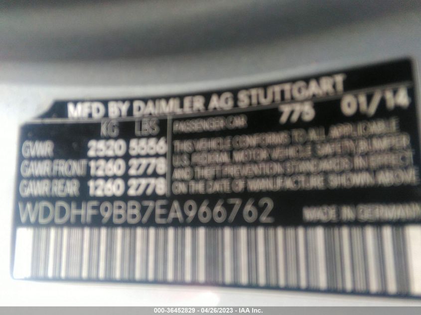 2014 MERCEDES-BENZ E-CLASS E 550 SPORT - WDDHF9BB7EA966762