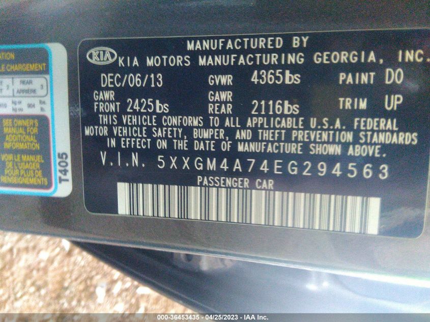 2014 KIA OPTIMA LX - 5XXGM4A74EG294563