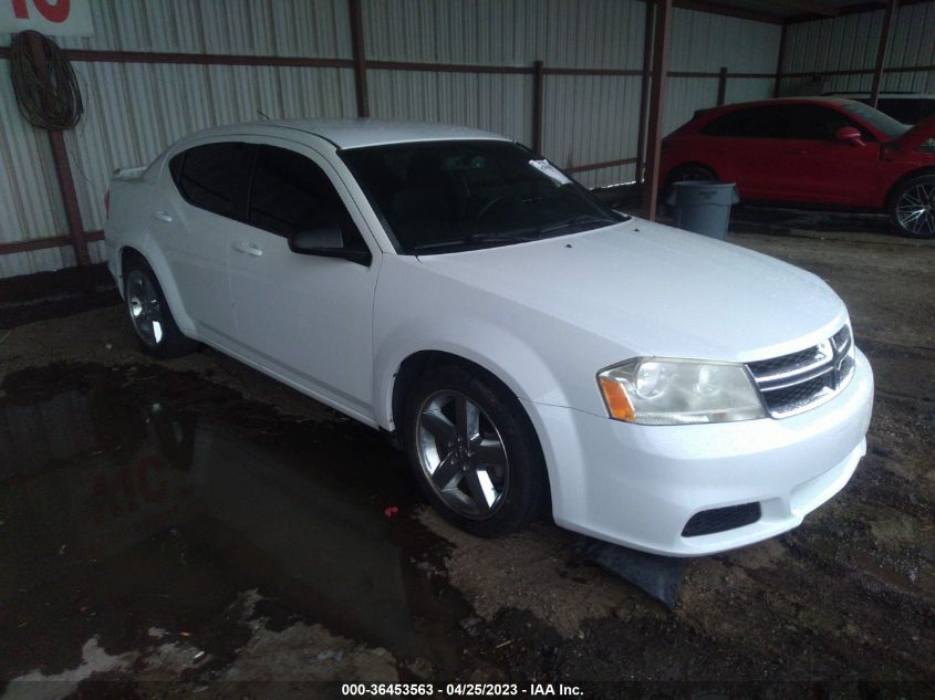 2013 DODGE AVENGER SE V6 - 1C3CDZAG9DN610638