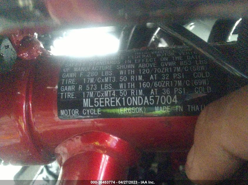 2022 KAWASAKI ER650 K ML5EREK10NDA57004