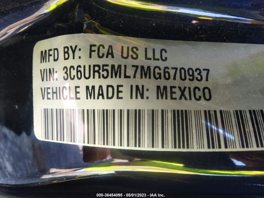 2021 RAM 2500 BIG HORN - 3C6UR5ML7MG670937