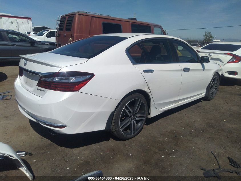 2017 HONDA ACCORD SEDAN SPORT - 1HGCR2F54HA100532