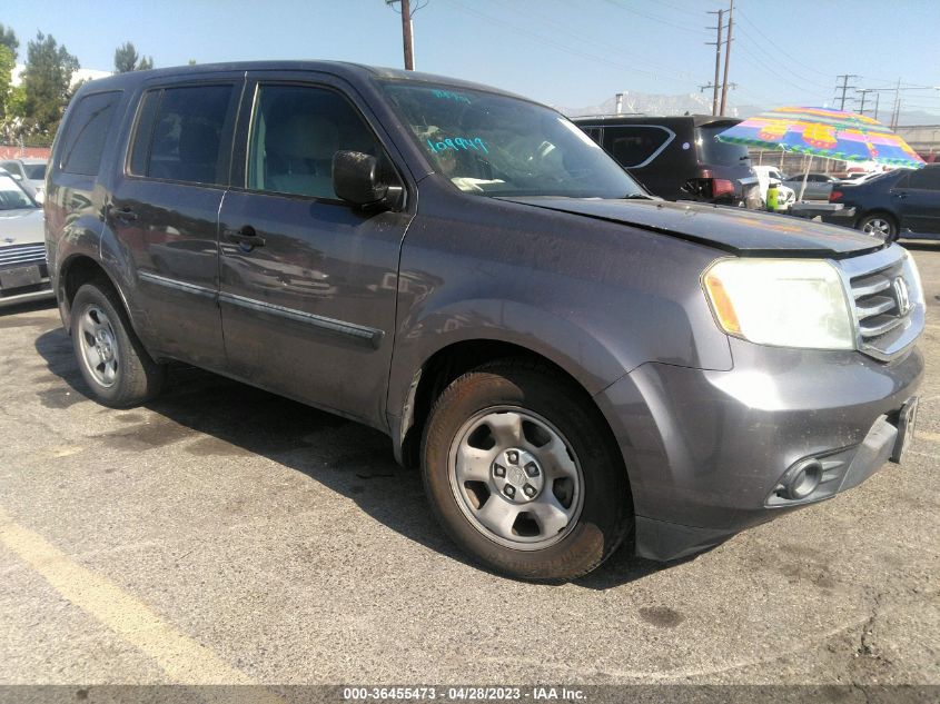 2015 HONDA PILOT LX - 5FNYF3H24FB029584