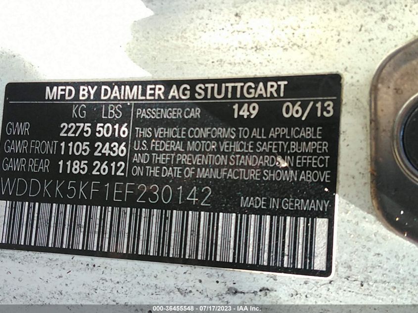 2014 MERCEDES-BENZ E-CLASS E 350 - WDDKK5KF1EF230142