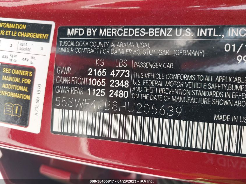 2017 MERCEDES-BENZ C-CLASS C 300 - 55SWF4KB8HU205639