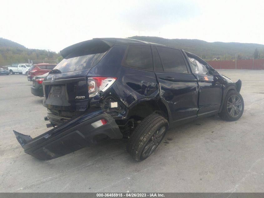 2019 HONDA PASSPORT EX-L - 5FNYF8H50KB024805