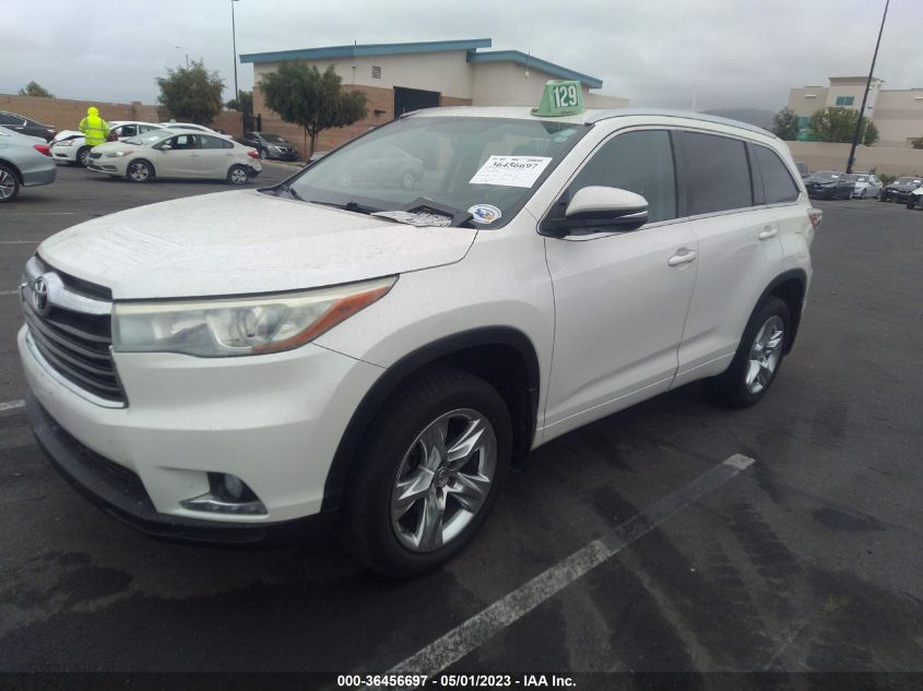 2014 TOYOTA HIGHLANDER LIMITED - 5TDYKRFH1ES018896