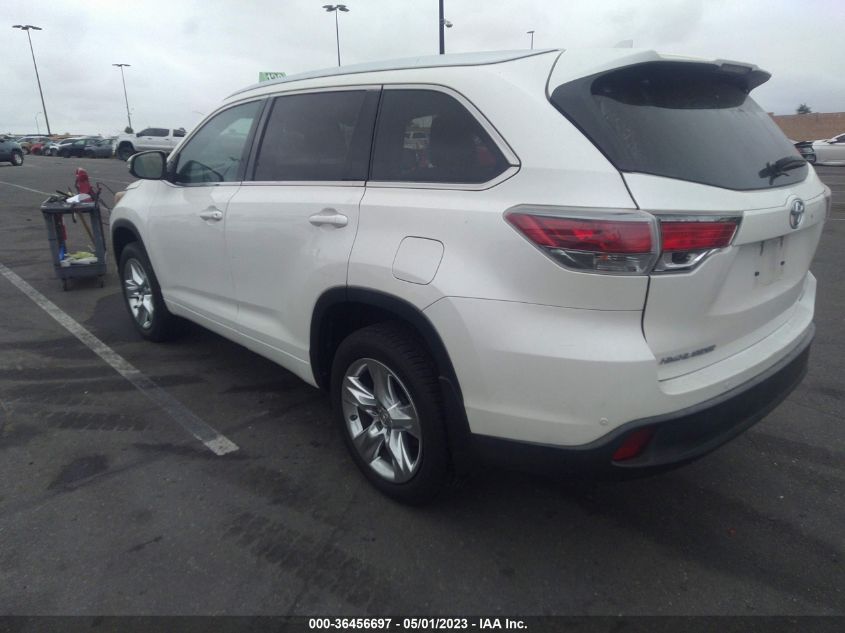 2014 TOYOTA HIGHLANDER LIMITED - 5TDYKRFH1ES018896
