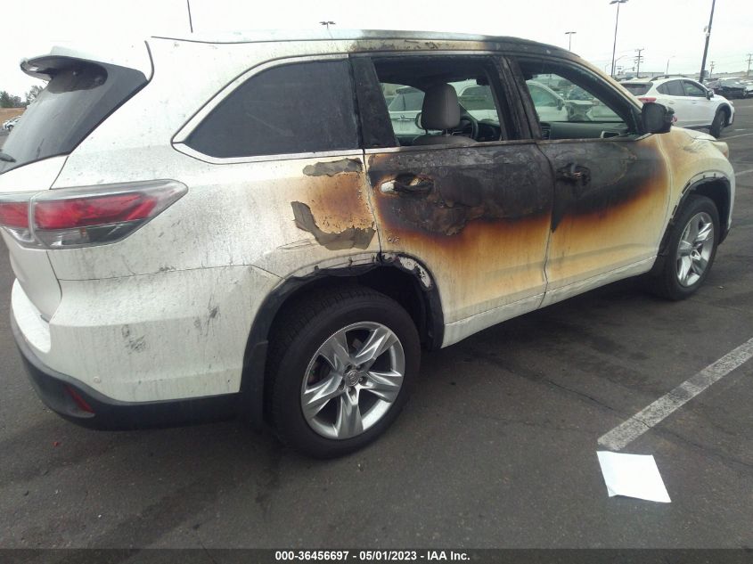 2014 TOYOTA HIGHLANDER LIMITED - 5TDYKRFH1ES018896