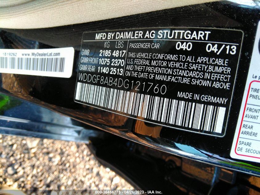 2013 MERCEDES-BENZ C-CLASS C 300 - WDDGF8AB4DG121760