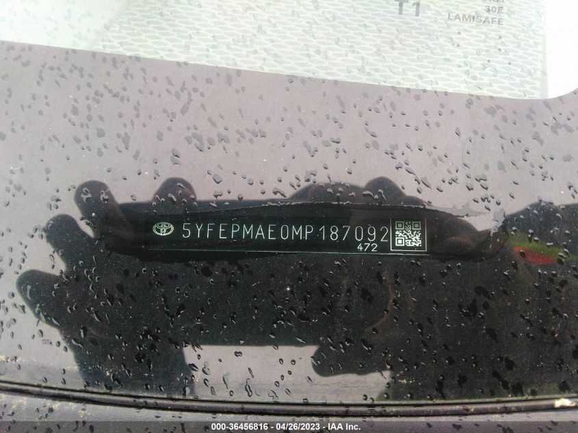 2021 TOYOTA COROLLA LE - 5YFEPMAE0MP187092