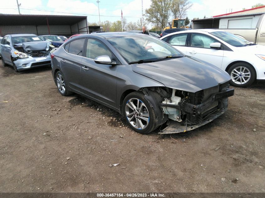 2017 HYUNDAI ELANTRA LIMITED - KMHD84LF0HU176502