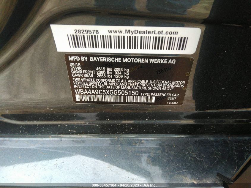 2016 BMW 4 SERIES 428I - WBA4A9C5XGG505150