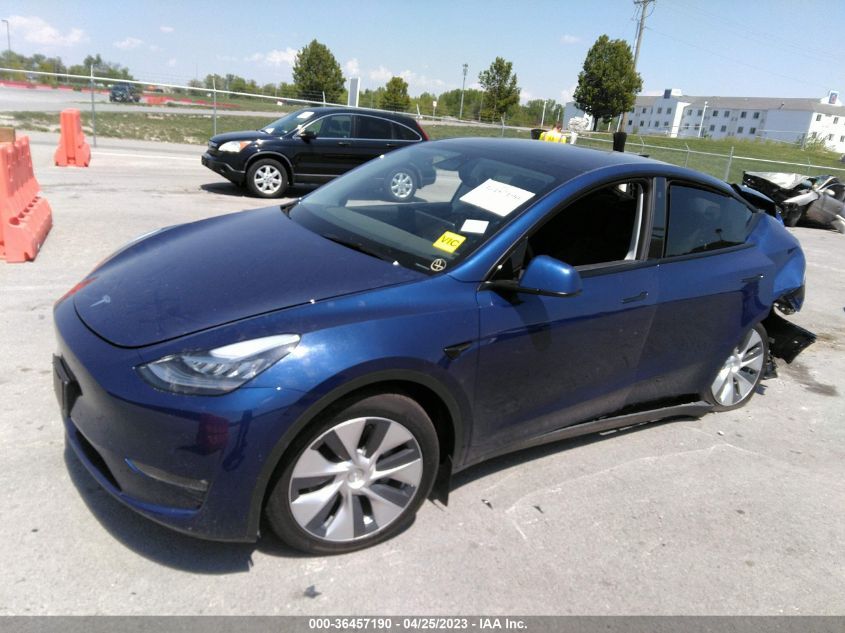 2022 TESLA MODEL Y LONG RANGE - 7SAYGDEE8NF462554